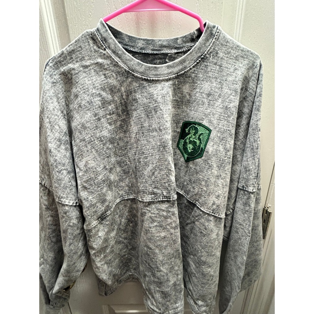 Harry Potter Slytherin Mineral Wash Long Sleeve Large Spellcore Dark Academia
